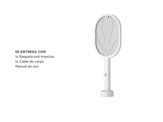 Raqueta Paleta Mata Moscas Mosquitos Recargable Usb dual Trampa insectos - 5