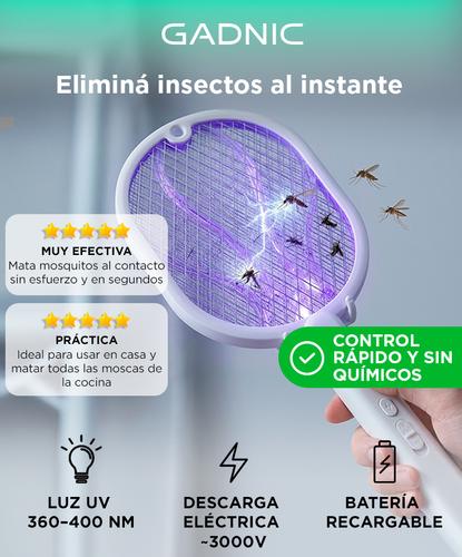 Raqueta Paleta Mata Moscas Mosquitos Recargable Usb dual Trampa insectos - 1