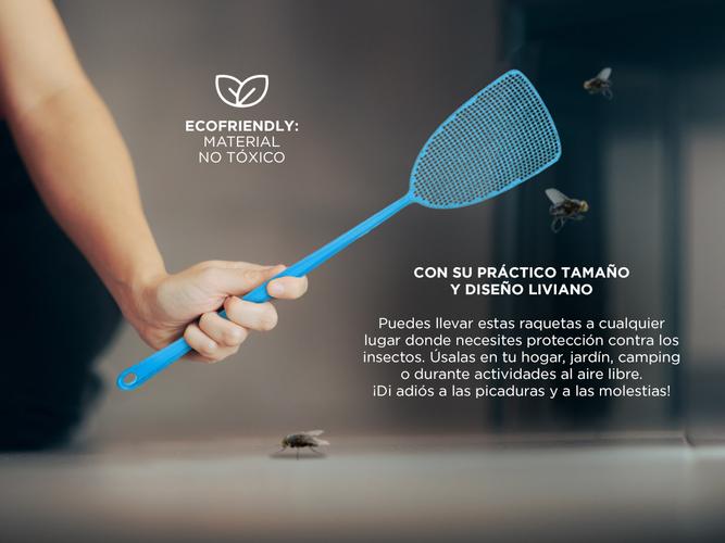 Set x3 Raquetas Mata Moscas Mosquitos Gadnic Flexible - 2