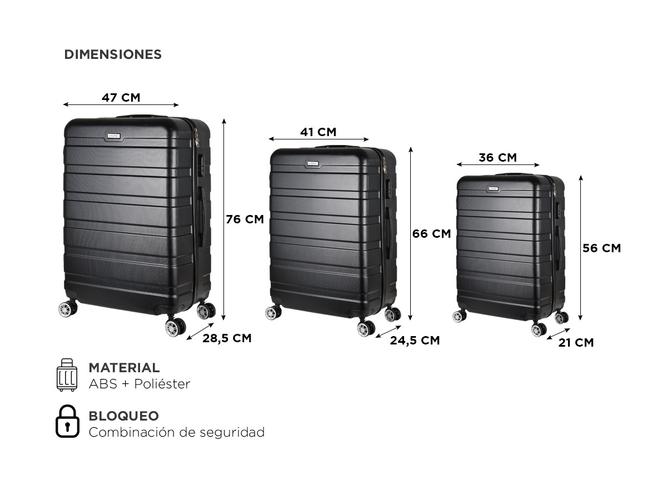 Set De Valijas Gadnic Maletas Alta Calidad - 5