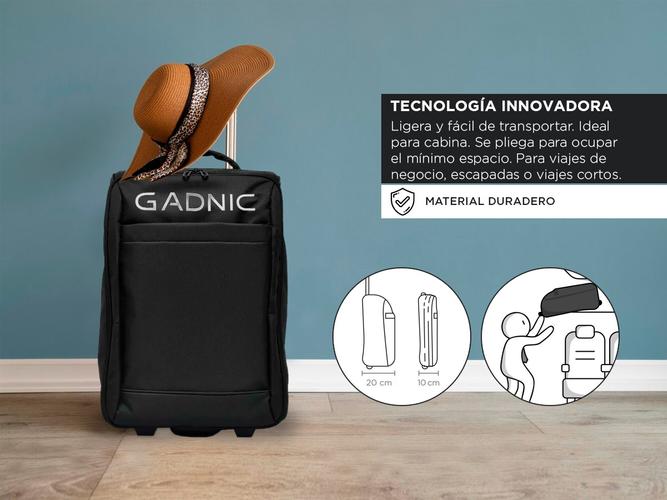 Valija Plegable Gadnic Carry On Tela Reforzada - 2
