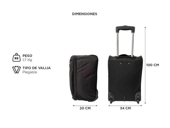 Valija Plegable Gadnic Carry On Tela Reforzada - 4