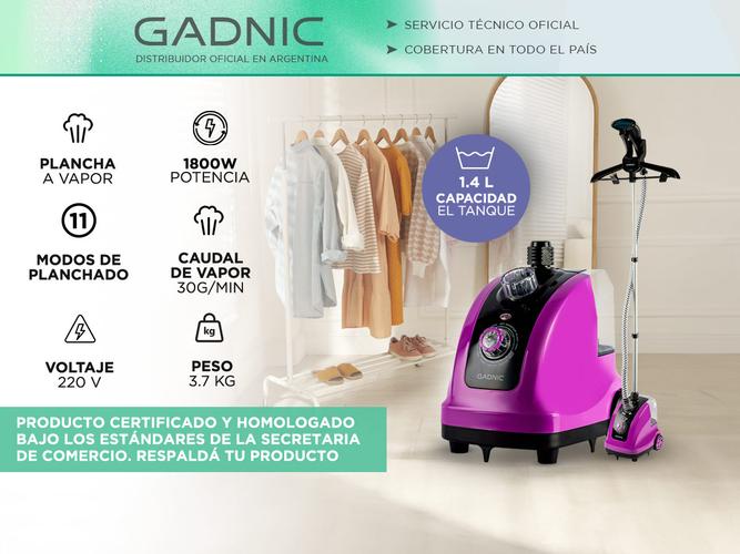 Plancha a Vapor Vertical Gadnic PL9000 – 1800W Ruedas Depósito 16L Ideal para Ropa y Telas Delicadas - 1