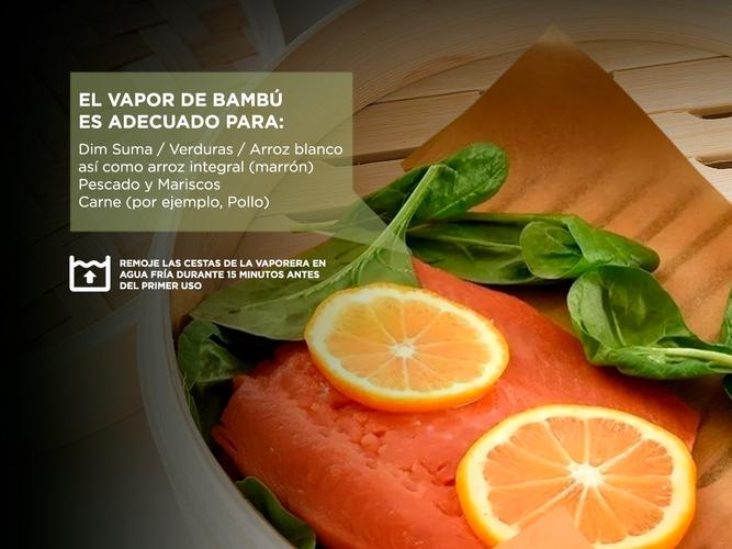 Vaporera Bambú 2 Pisos 20 Cm Gadnic   - 2