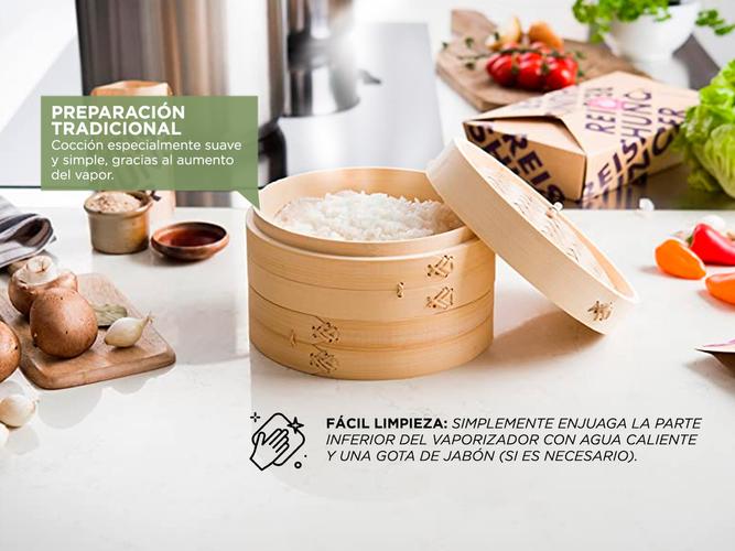 Vaporera Bambú 2 Pisos 20 Cm Gadnic   - 3