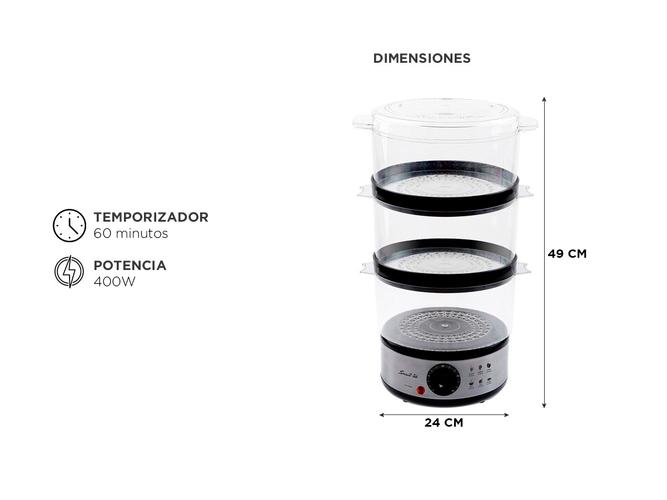 Vaporera Electrica Smart-Tek SD2091 400W Arrocera Saludable - 4