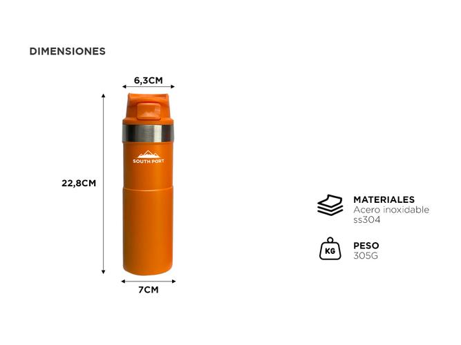 Vaso Termico South Port 500ml con Tapa y Retención de Temperatura - 4