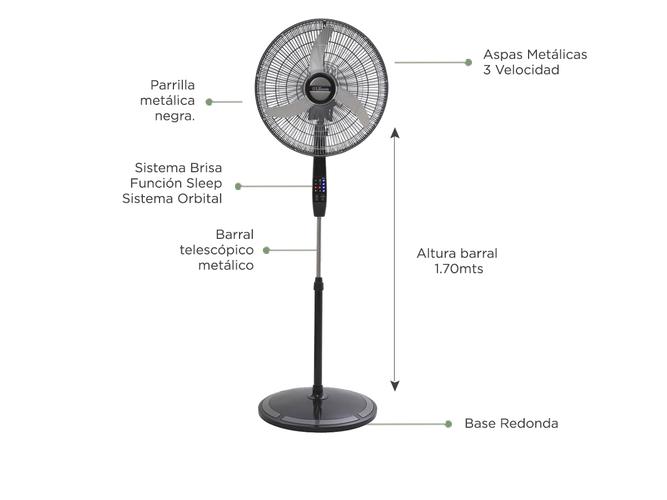 Ventilador de Pie Liliana VPD20R 20
