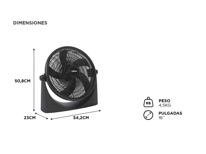 Ventilador Turbo Liliana VTF16P Reclinable 16 Usado - 4