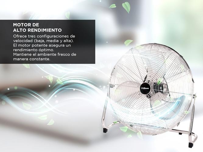 Ventilador Turbo Reclinable 18 Liliana VTFM18 Parrilla metálica cromada 3 Aspas Metálicas tipo Trébol Motor de alto rendimiento Super silencioso 3 velocidades Base metálica antideslizante - 3