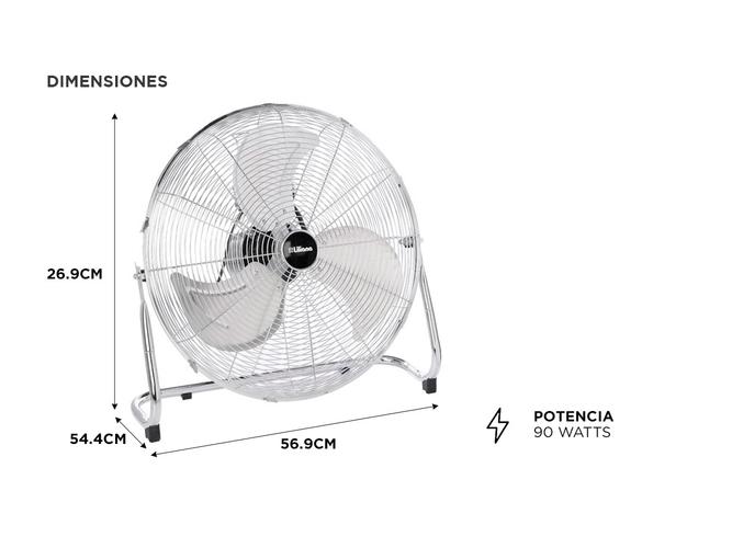 Ventilador Turbo Reclinable 18 Liliana VTFM18 Parrilla metálica cromada 3 Aspas Metálicas tipo Trébol Motor de alto rendimiento Super silencioso 3 velocidades Base metálica antideslizante - 4
