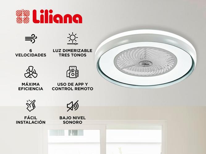 Ventilador de Techo Liliana VTHBOX24 con Luminaria Dimerizable - 1