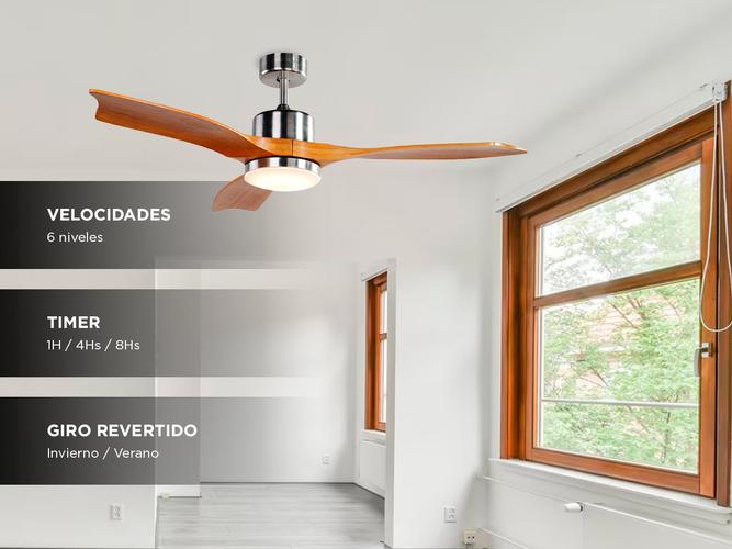 Ventilador de Techo Liliana VTHM601 Control Remoto y Luz LED - 2