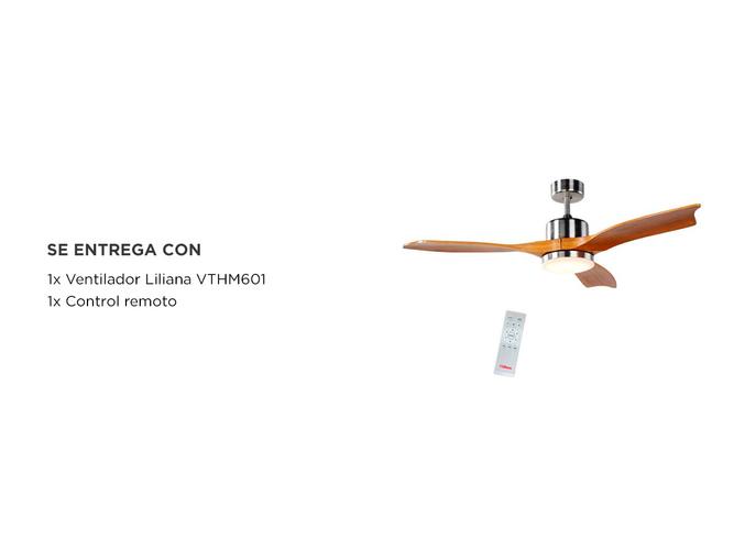 Ventilador de Techo Liliana VTHM601 Control Remoto y Luz LED - 5