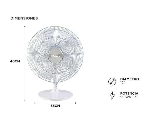 Ventilador de Mesa Liliana VSOM12 Turboventilador de Mesa 12 - 4