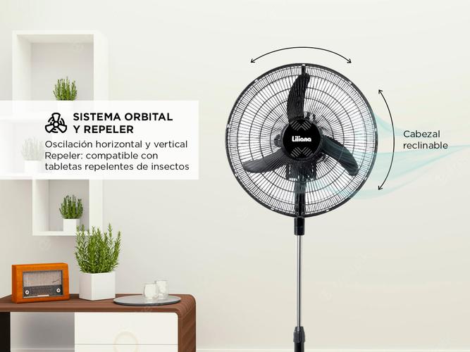 Ventilador de Pie Liliana Orbital VPRN18 Repeler 3 Aspas - 2