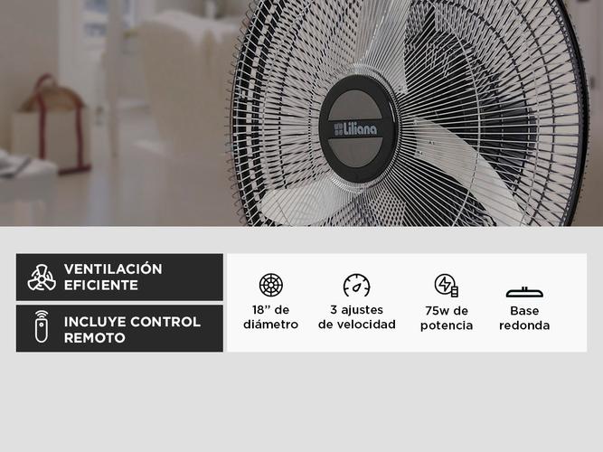 Ventilador de Pie Liliana Orbital VPRN18 Repeler 3 Aspas - 3