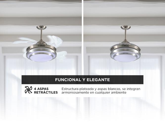 Ventilador de Techo Liliana Con Aspas Retractiles  - 2