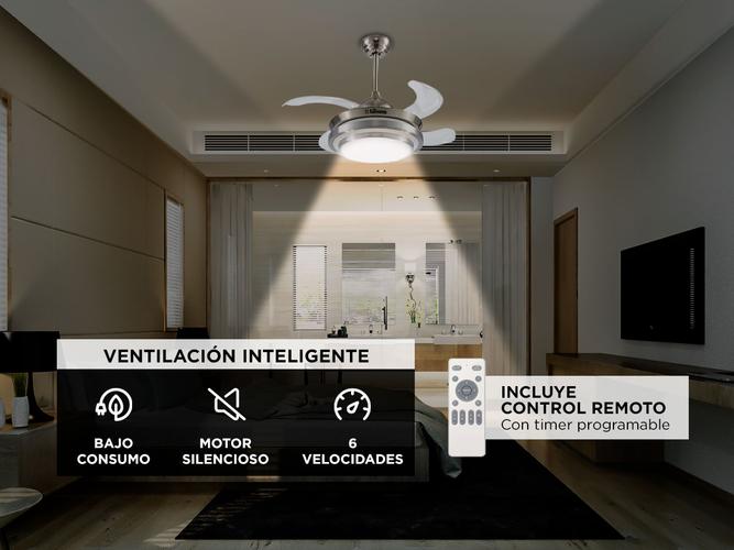 Ventilador de Techo Liliana Con Aspas Retractiles  - 4