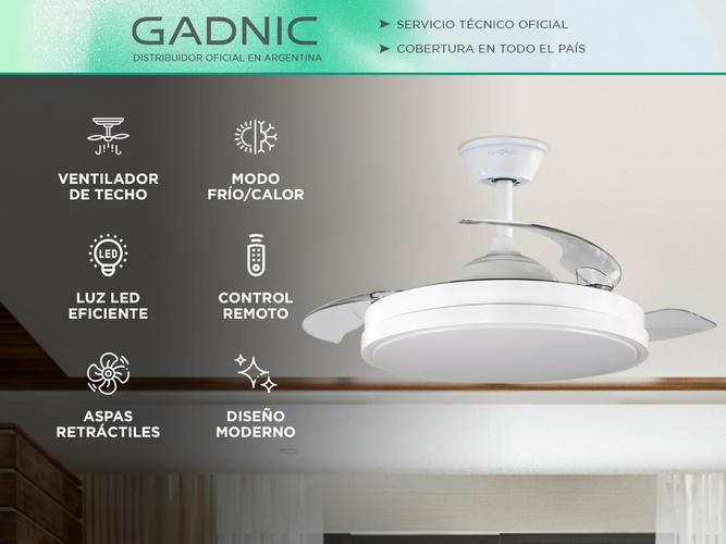 Ventilador de Techo ClimaLed Gadnic 3 Aspas Retractiles  - 1