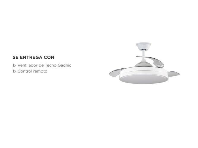 Ventilador de Techo ClimaLed Gadnic 3 Aspas Retractiles  - 5