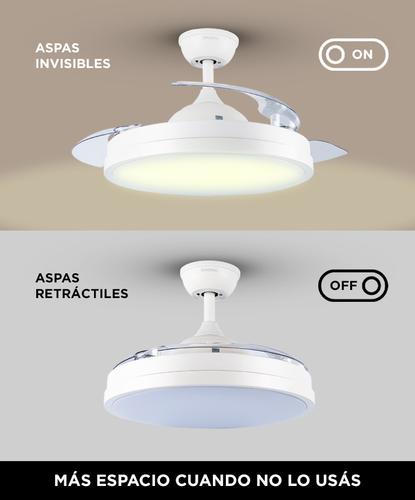Ventilador de Techo ClimaLed Gadnic 3 Aspas Retractiles  - 4