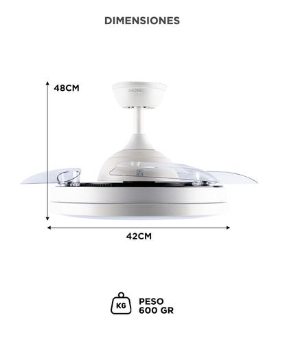 Ventilador de Techo ClimaLed Gadnic 3 Aspas Retractiles  - 5