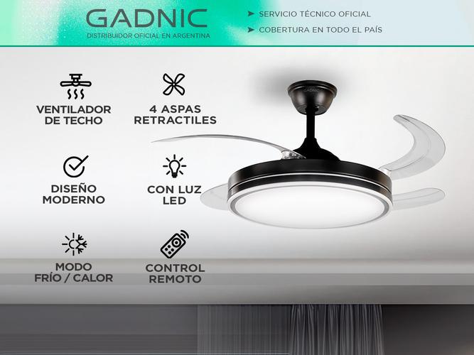  Ventilador de Techo Lumifan Gadnic 4 Aspas Retractiles - 1