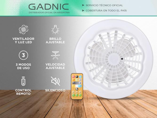 Ventilador Multifuncional Foco Led Gadnic 30W Blanco - 1