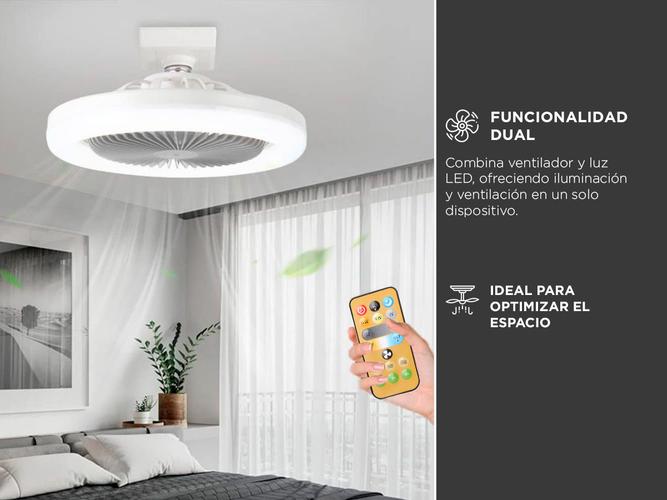 Ventilador Multifuncional Foco Led Gadnic 30W Blanco - 2