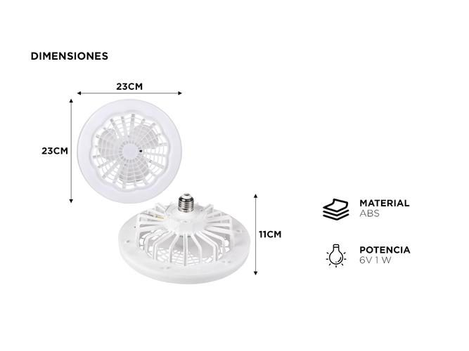 Ventilador Multifuncional Foco Led Gadnic 30W Blanco - 4