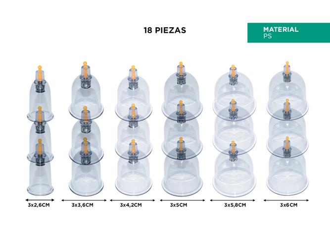 Juego de 18 Ventosas de Vacío Gadnic AA900 Magnetoterapia - 4