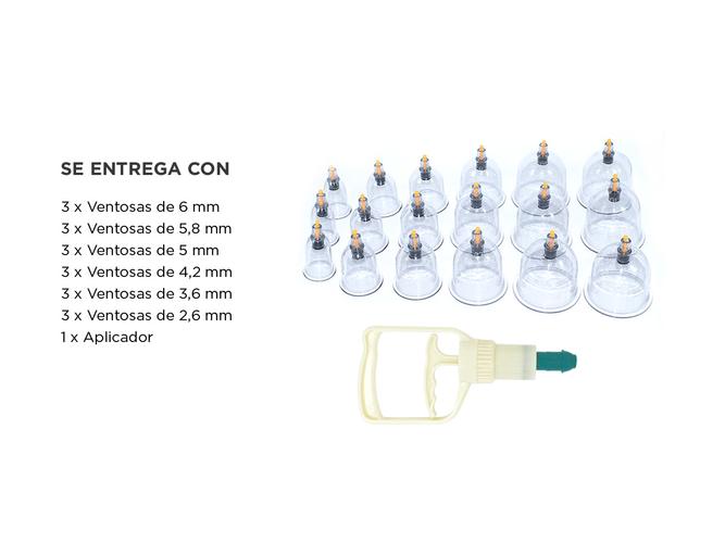 Juego de 18 Ventosas de Vacío Gadnic AA900 Magnetoterapia - 5