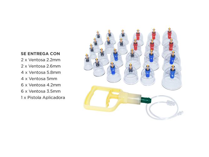 Set de 24 Ventosas de Vacío Gadnic Masajes Con Pistola Aplicadora - 4