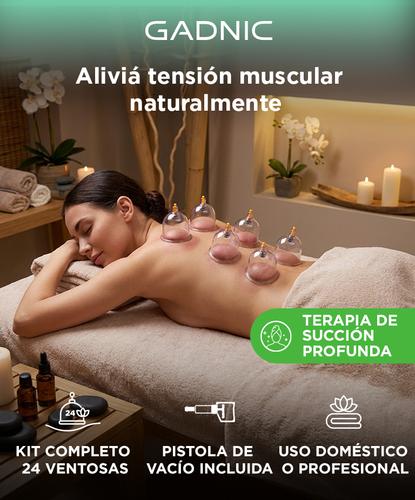 Set de 24 Ventosas de Vacío Gadnic Masajes Con Pistola Aplicadora - 1