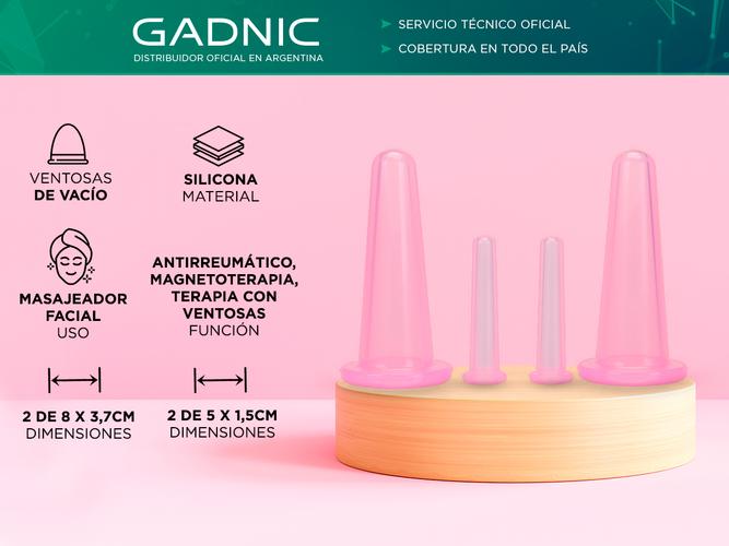 Set X4 Ventosas de Vacío Faciales Gadnic PLQ12 Masajeador - 1