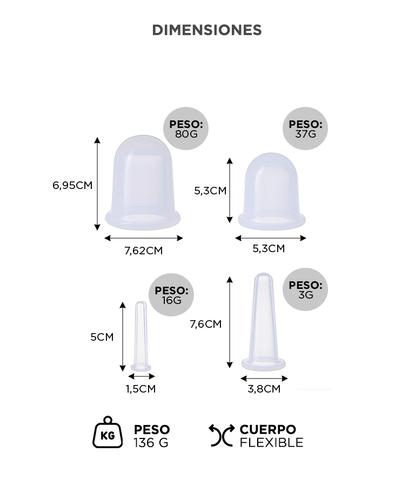 Set X4 Copas Ventosas de Vacío Gadnic PLQ13 De Silicona Para Rostro Y Cuerpo - 5