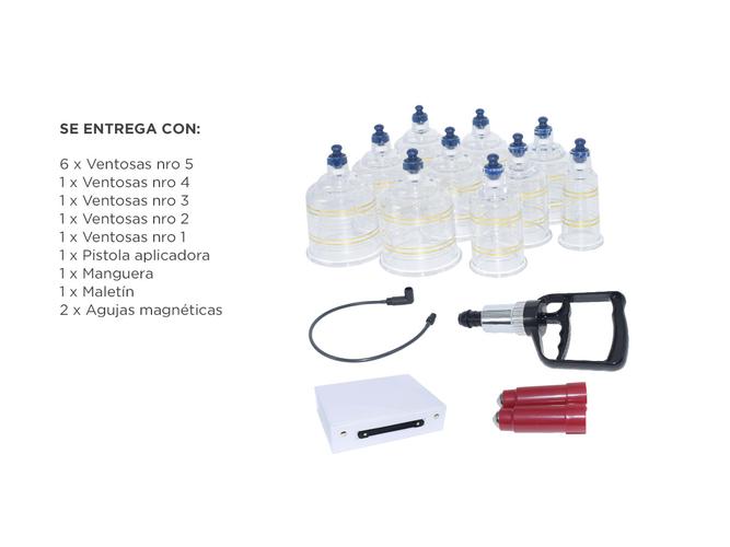 Set de 10 Ventosas de Vacío Gadnic Masajes Con Pistola Aplicadora - 4