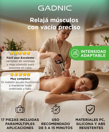 Set de 17 Ventosas de Vacío Gadnic Masajes Con Pistola Aplicadora - 1