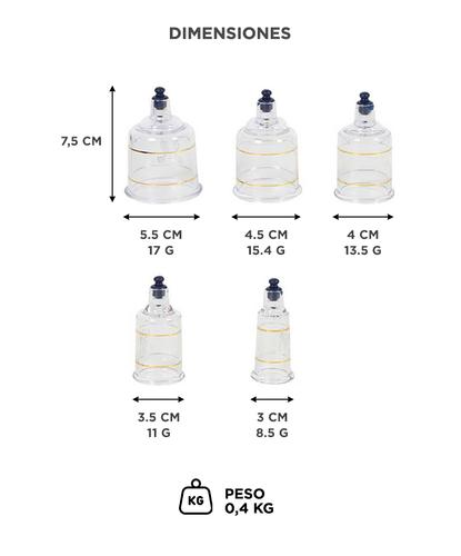 Set de 17 Ventosas de Vacío Gadnic Masajes Con Pistola Aplicadora - 5