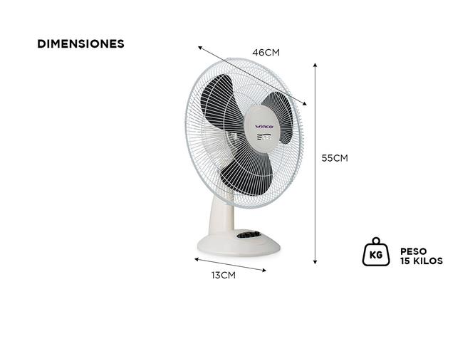 Ventilador de Mesa Oscilante Winco 16 W326IA - 4
