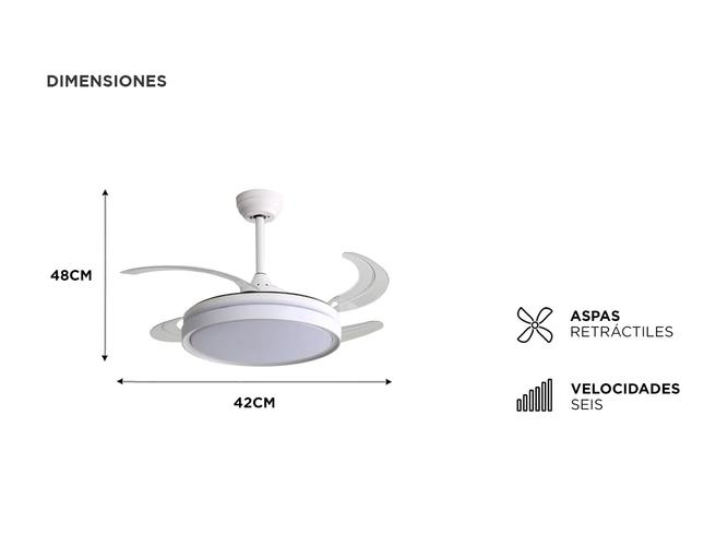 Ventilador de Techo Winco W1342 con Luz LED  - 4