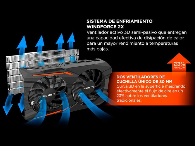 Placa de Video Gigabyte Geforce GTX 1050 TI OC 4gb Windforce 2x Nvidia - 3
