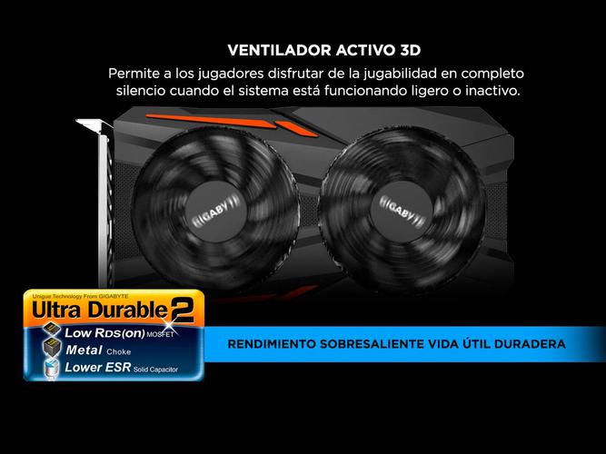 Placa de Video Gigabyte Geforce GTX 1050 TI OC 4gb Windforce 2x Nvidia - 4