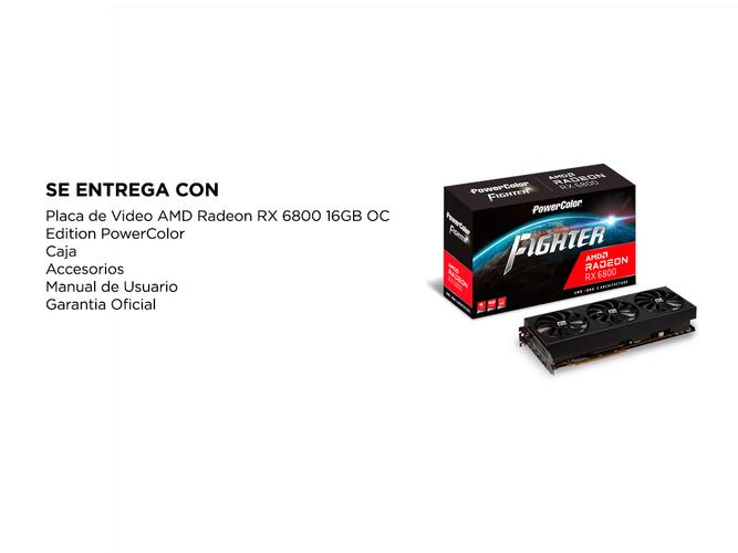 Placa de Video AMD Radeon RX 6800 16GB OC Edition 4K UHD - 5
