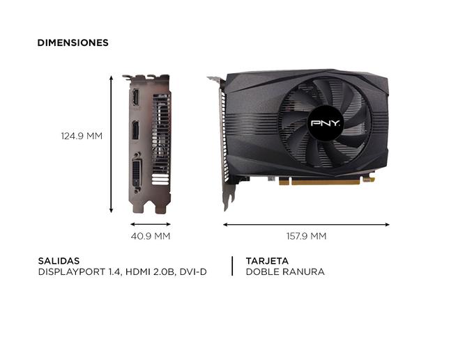 Placa de Video Nvidia Geforce GTX 1650 4GB GDDR6 Pny Single Fan - 5