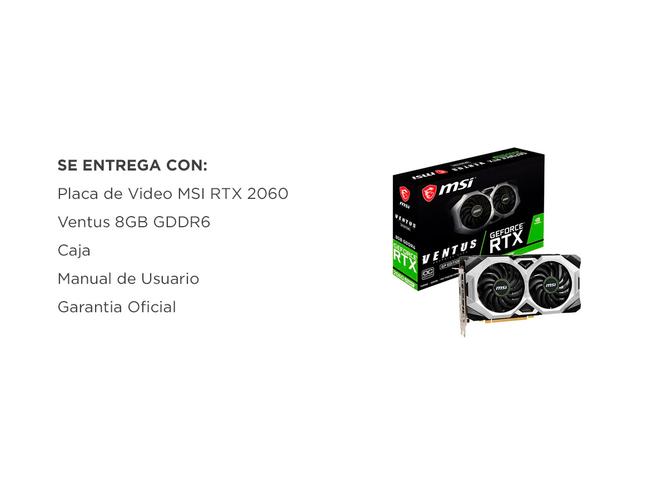 Placa de Video MSI Geforce RTX 2060 Super 8GB Ventus Oc Edition Nvidia - 6