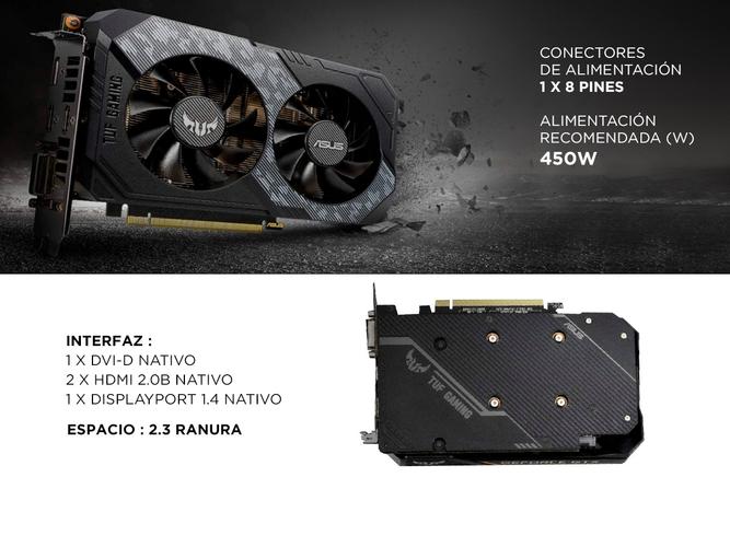 Placa de Video Asus Geforce GTX 1660Ti 6GB TUF OC Edition Dual Fan Nvidia - 5