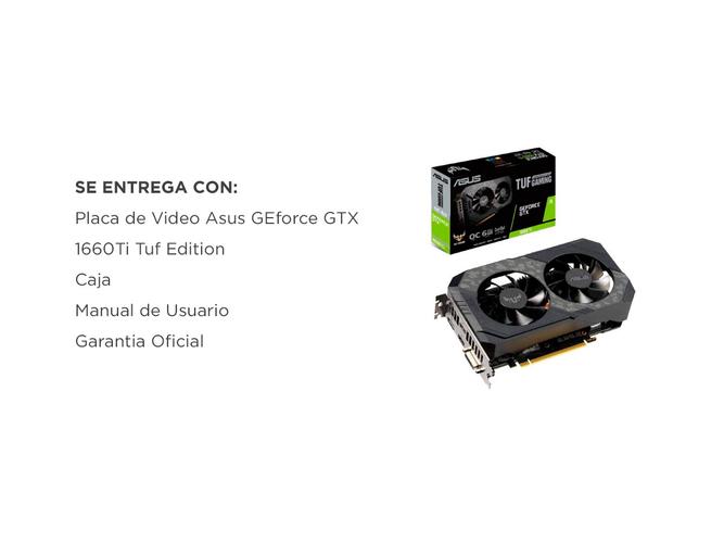 Placa de Video Asus Geforce GTX 1660Ti 6GB TUF OC Edition Dual Fan Nvidia - 6