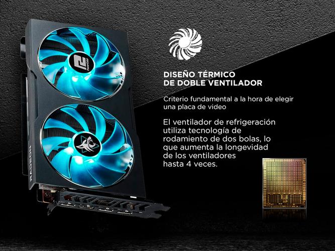 Placa de  Video AMD Radeon RX 6600 XT Powercolor Backplate RGB - 2